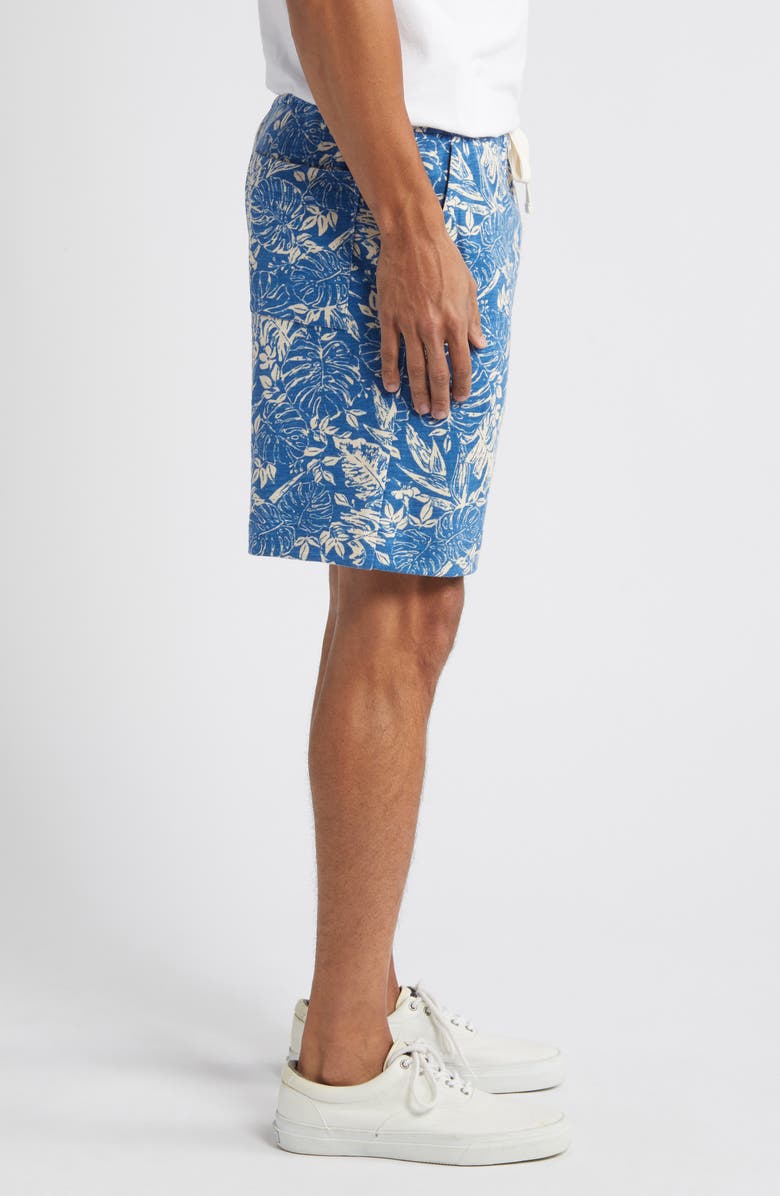 Pendleton Wayside Leaf Print Knit Shorts, Alternate, color, 