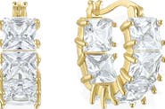 BEN ONI Square Cut Cubic Zirconia Huggie Hoops
