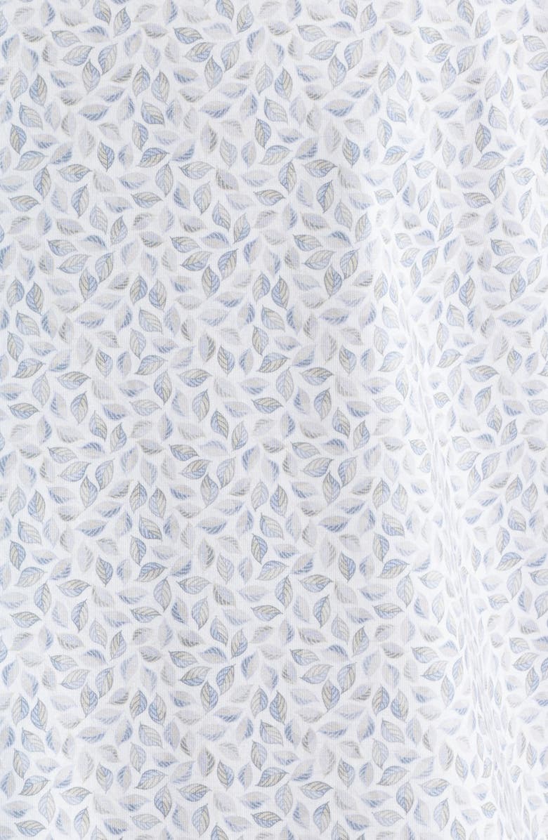 Bugatchi Miles OoohCotton<sup>®</sup> Leaf Print Short Sleeve Button-Up Shirt, Alternate, color, Sand