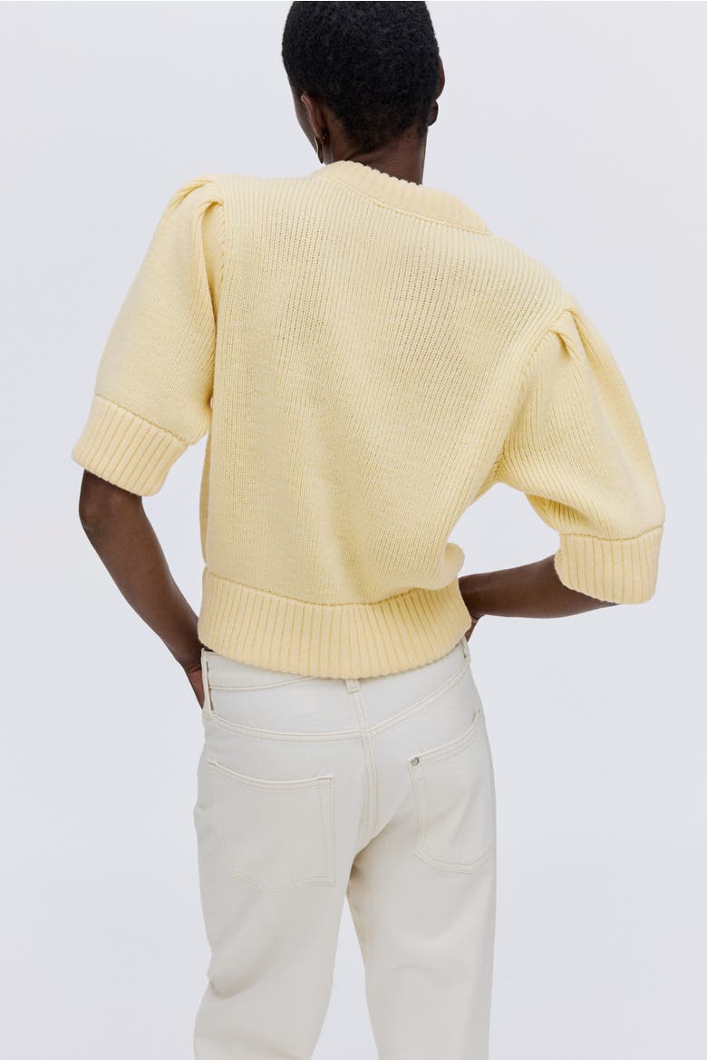 Rib-knit Top, Alternate, color, Light yellow