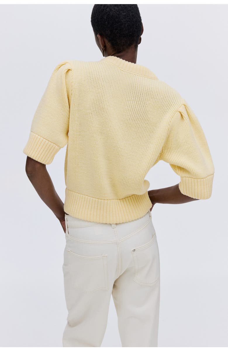 H&M Rib-knit Top, Alternate, color, Light Yellow