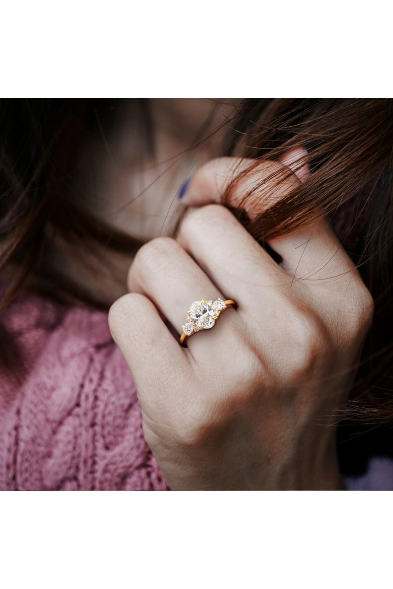 1-3/4 CTW Lab-Grown Diamond Cluster Ring 14k, Alternate, color, Yellow Gold