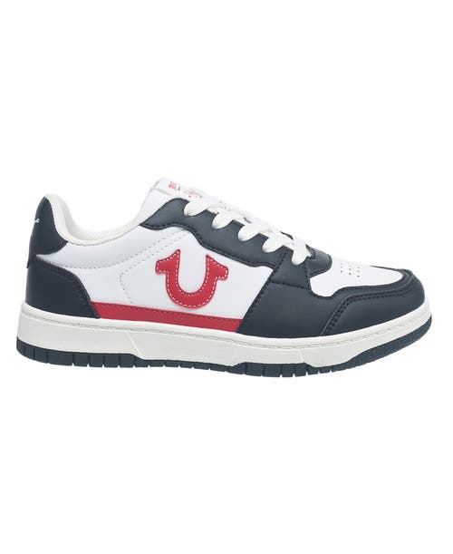 True Religion Boy's Arthur Court Sneaker In White/red