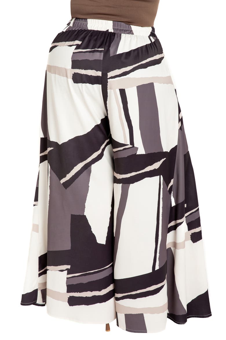 Geometric Print High Waist Palazzo Pants, Alternate, color, BEIGE MULTI
