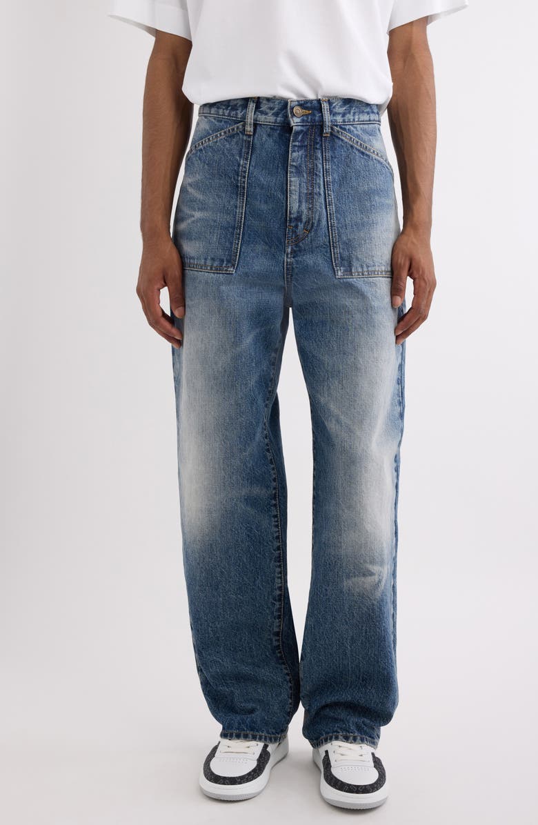 Givenchy Large Fit Jeans, Main, color, Light Blue