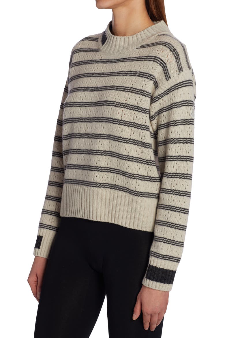 Stripe Wool Sweater, Alternate, color, OFF WHITE