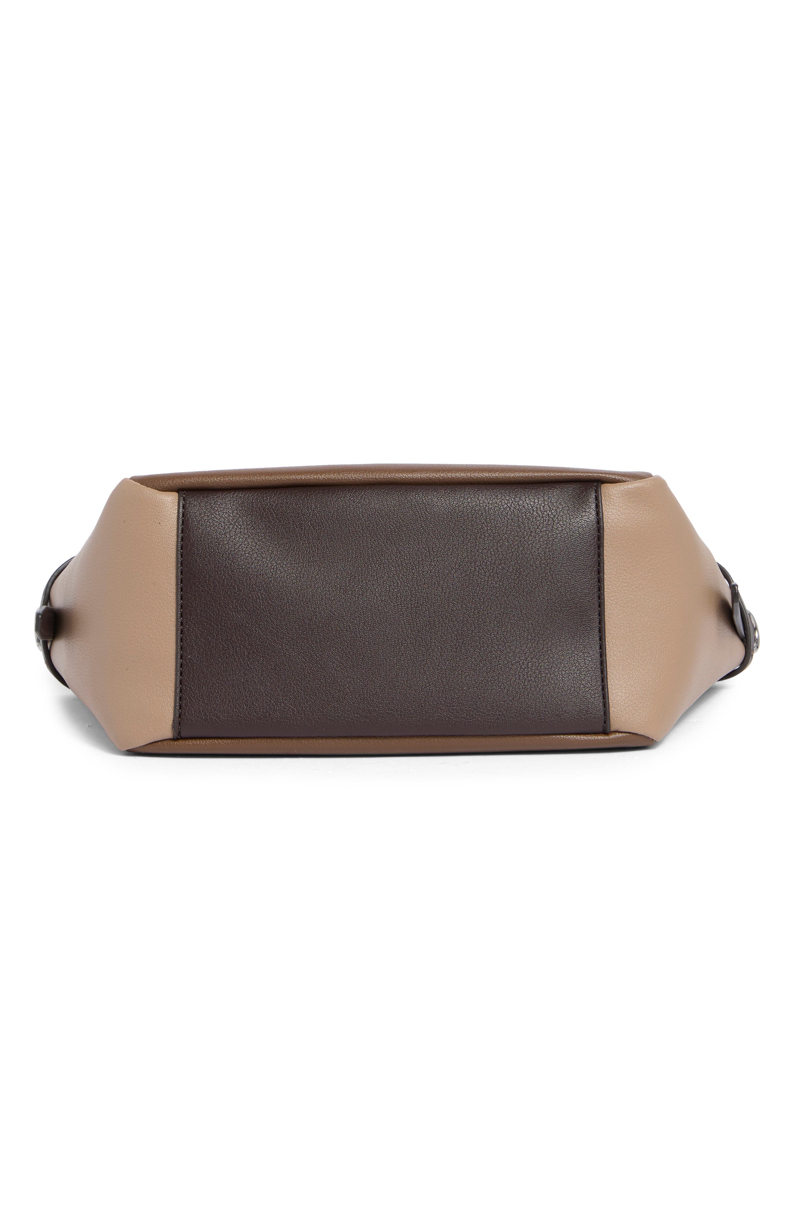 Nerina Faux Leather Satchel, Alternate, color, ESPRESSO MULTI