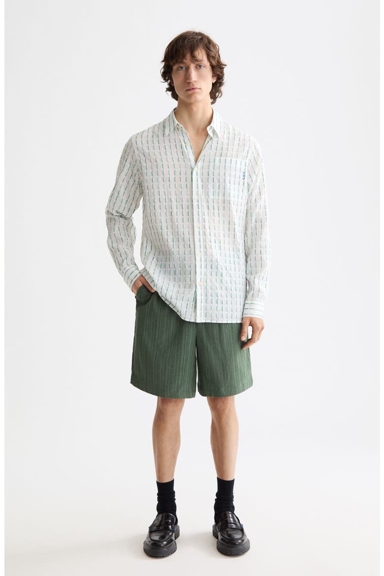 Fave Tonal Stripe Drawstring Shorts, Alternate, color, THYME