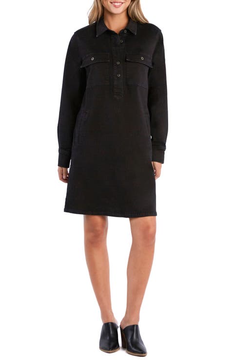 Blakely Popover Long Sleeve Denim Dress