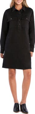 Wash Lab Denim Blakely Popover Long Sleeve Denim Dress