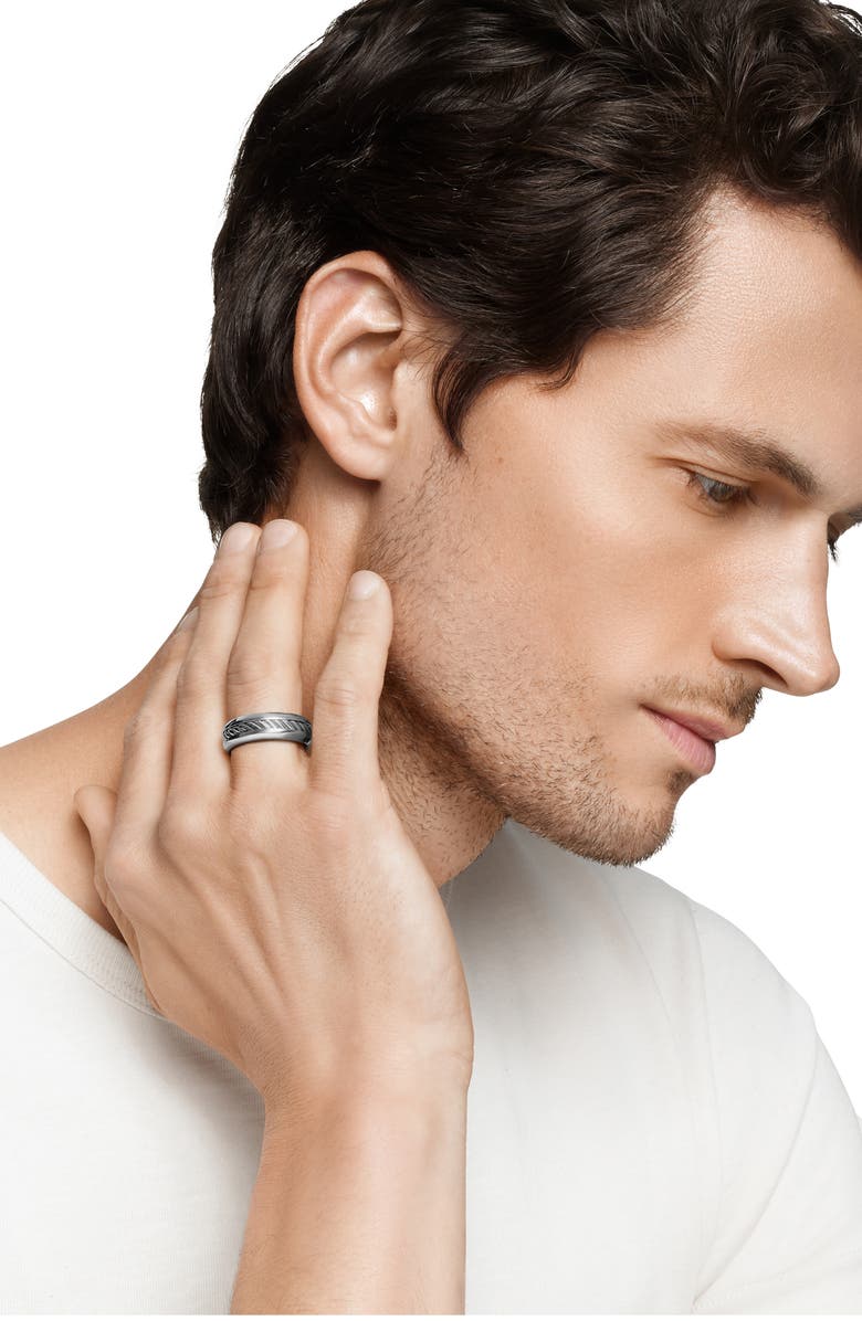 David Yurman Classic Cable Band Ring, Alternate, color, Silver