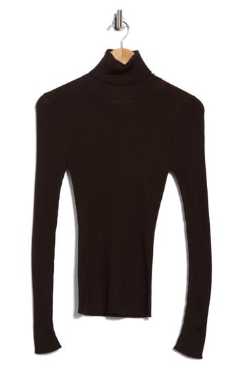 Twp Wool Knit Turtleneck Top In Black