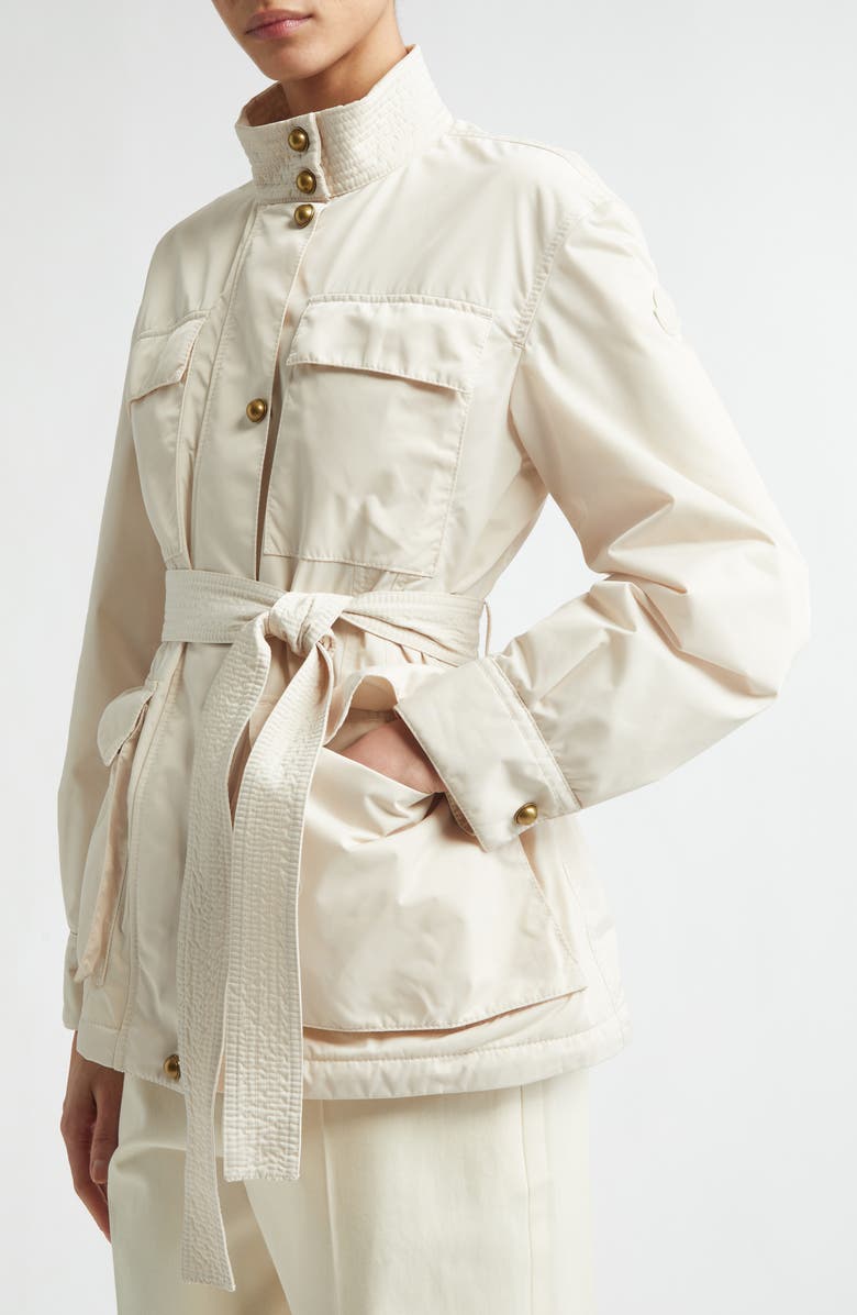 Moncler Maitake Belted Jacket, Alternate, color, Neutral