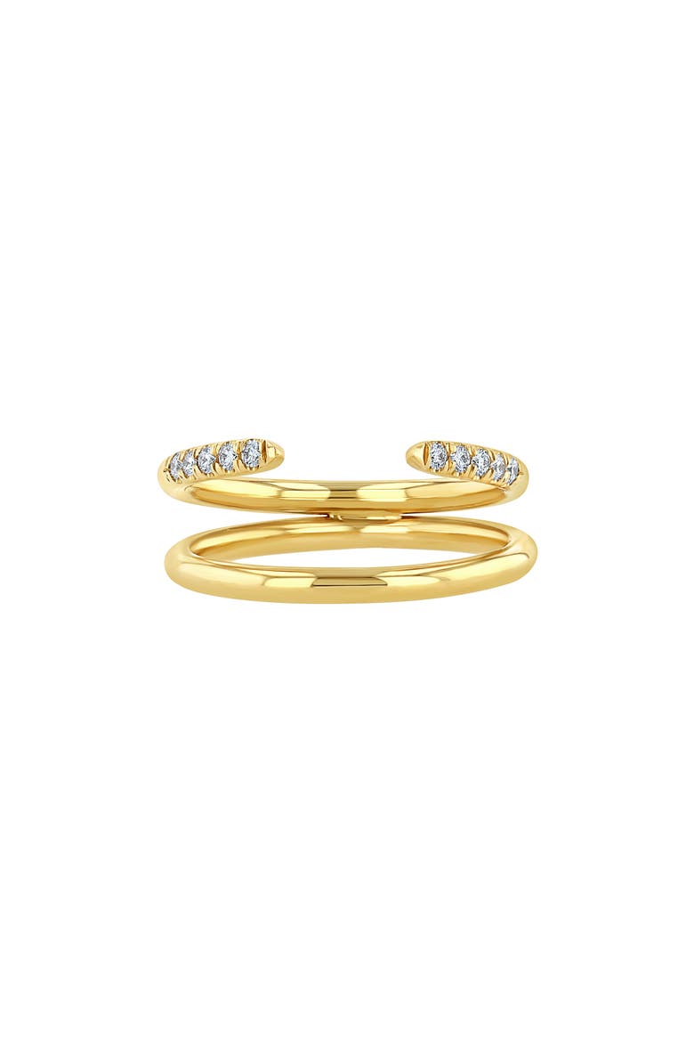 Two-Band Diamond Ring, Main, color, 14K YG