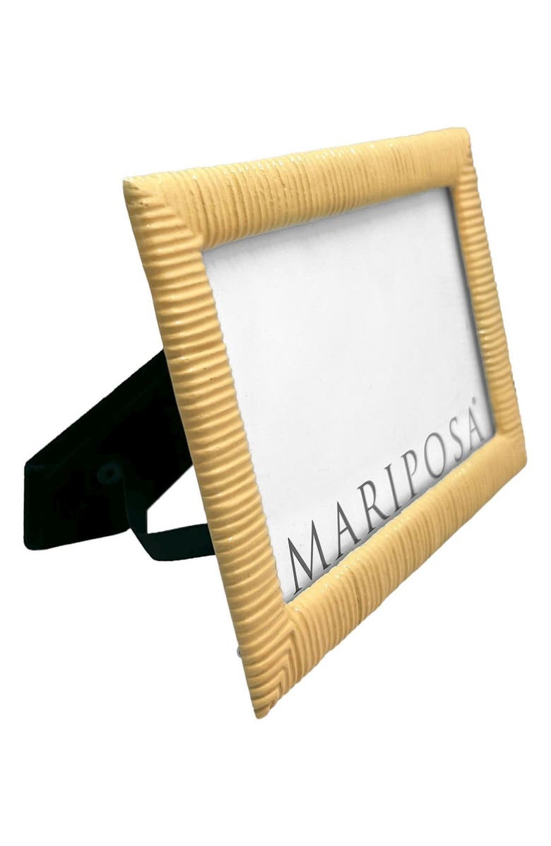 Mariposa Woven Texture Yellow 4 x 6-Inch Picture Frame, Alternate, color, Yellow