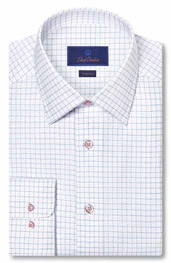 Regular Fit Dobby Check Cotton Dress Shirt