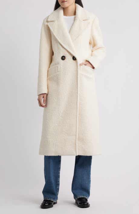 BCBGMAXAZRIA Double Breasted Bouclé Coat