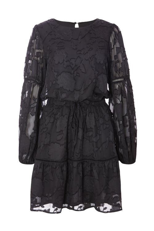 Quiz Jacquard Mini Skater Dress In Black