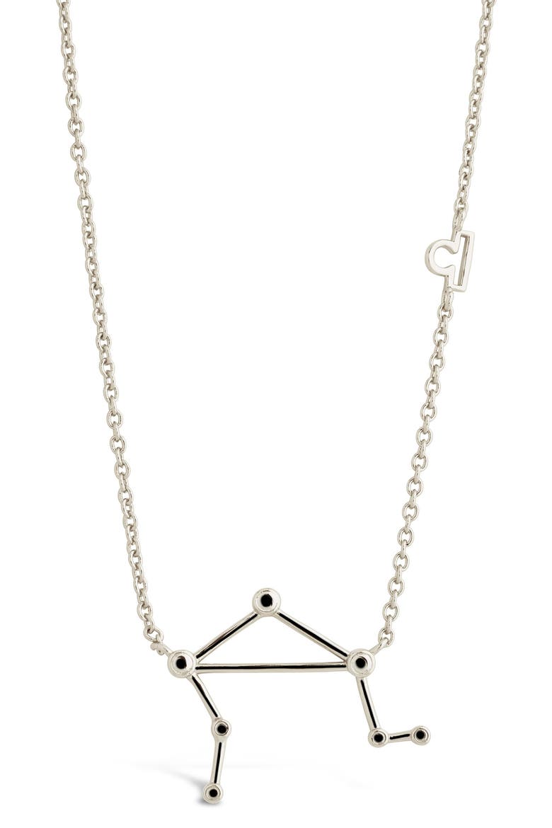 14K Gold Plated Station Constellation Pendant Necklace, Alternate, color, SILVER - LIBRA
