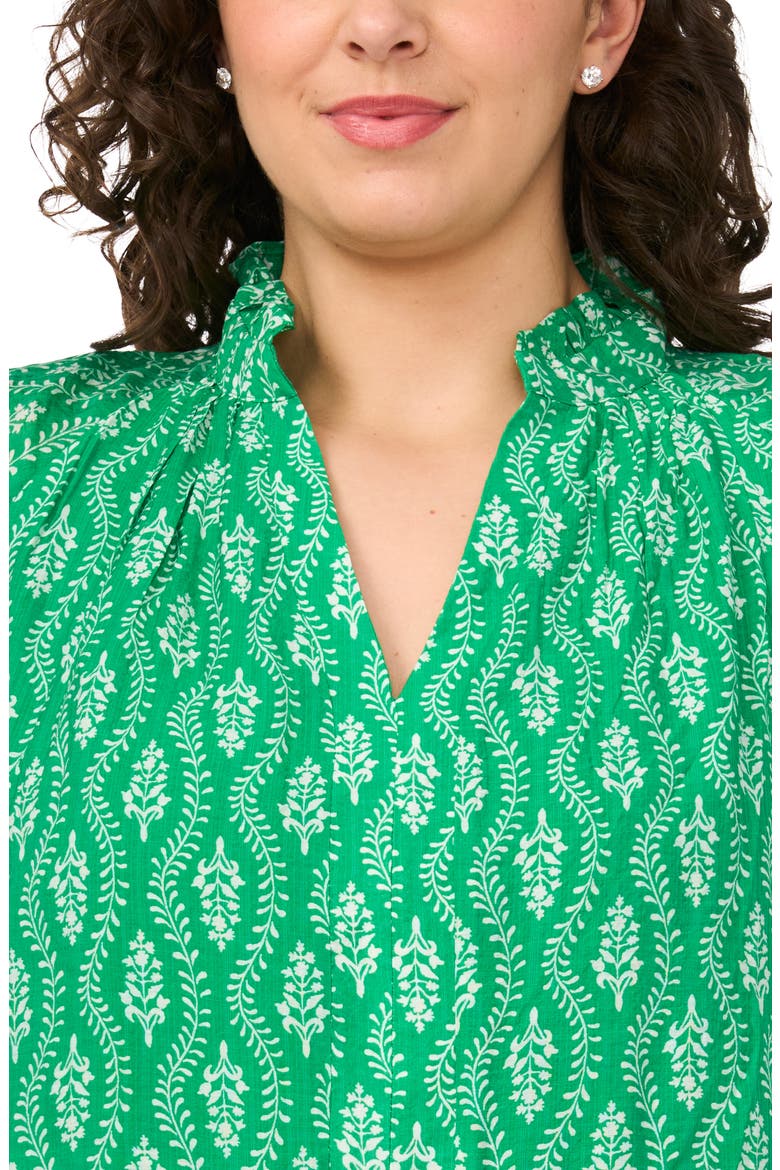 Tiered Ruffle Neck Dress, Alternate, color, KELLY GREEN