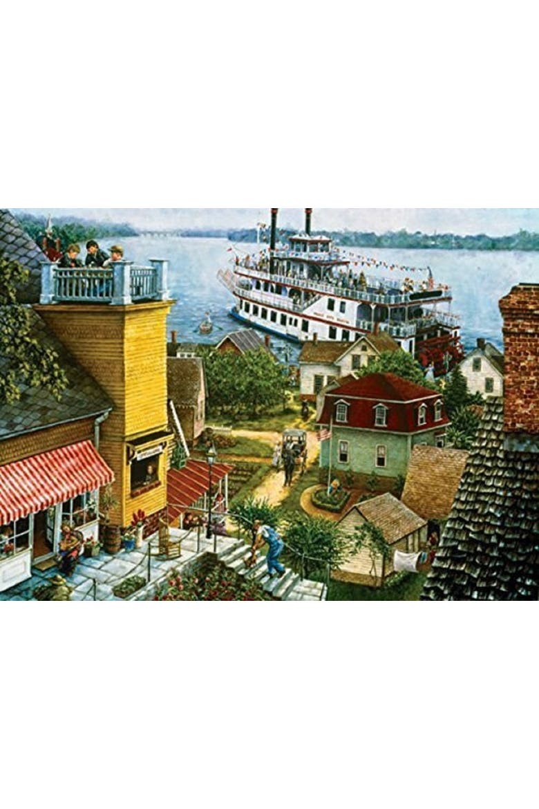 Paddle Boat Landing 500 piece Jigsaw Puzzle for Adults Large Pieces, Alternate, color, Multicolor