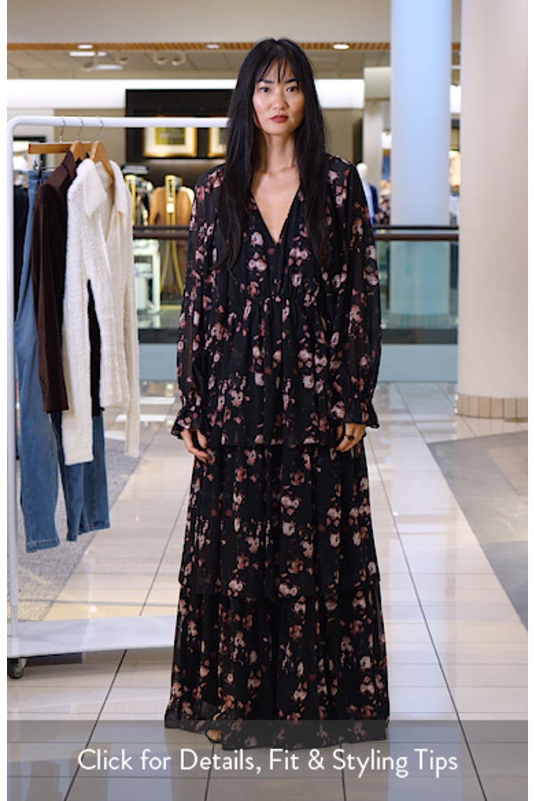 Tiered Long Sleeve Maxi Dress video