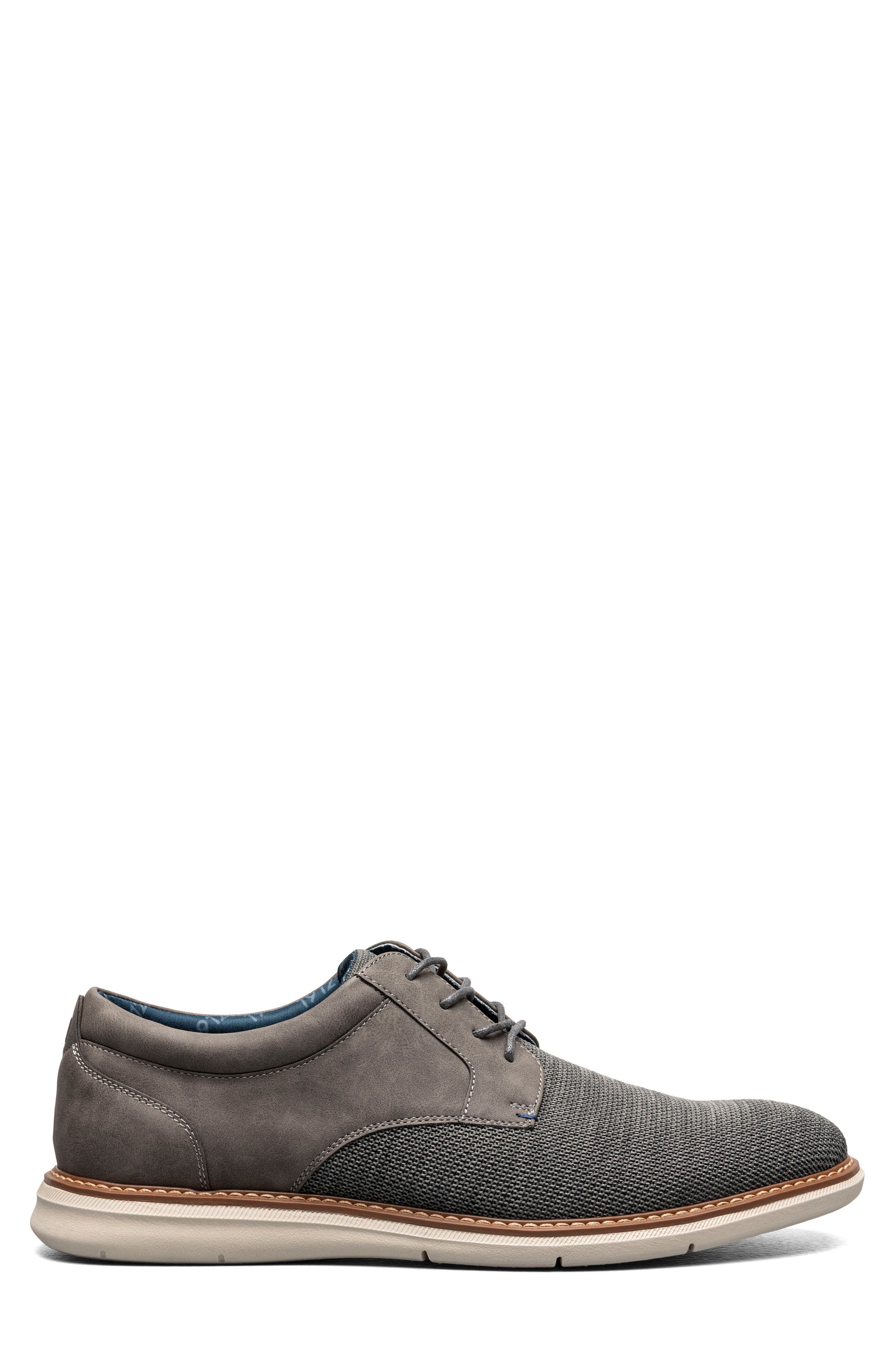 NUNN BUSH Chase Mixed Media Plain Toe Derby - Wide Width Available, Alternate, color, Gray Multi