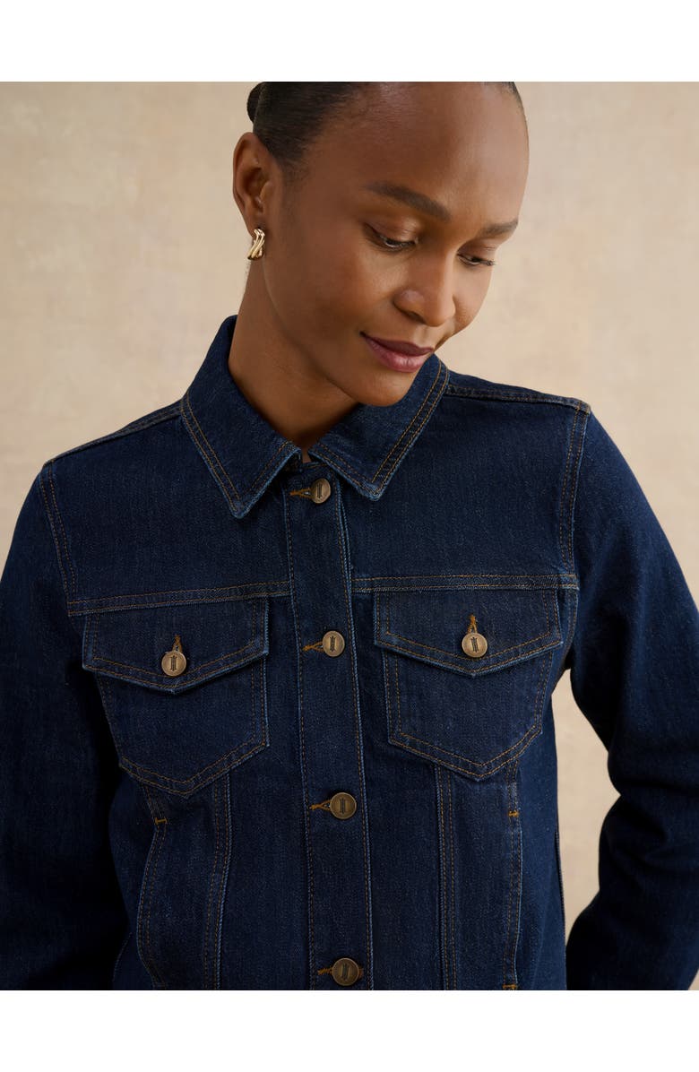 HOBBS LONDON Vivienne Denim Jacket, Alternate, color, Indigo