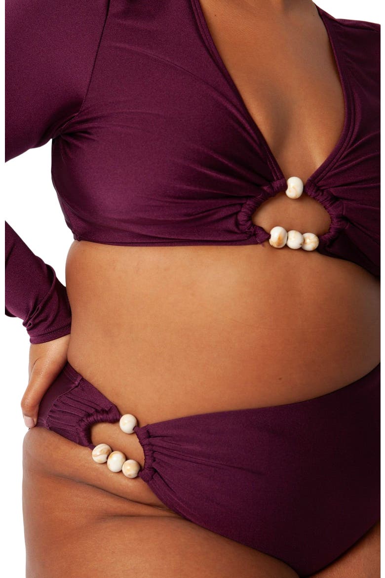 Bria Long Sleeve Top, Alternate, color, Eggplant