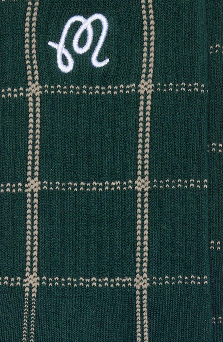 Malbon Golf Holden Crew Socks, Alternate, color, Hunter Green