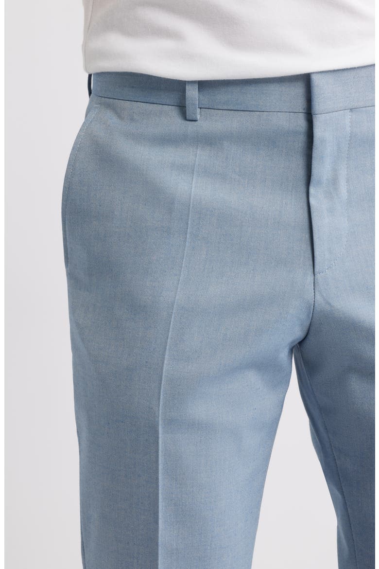 Genius Slim Fit Flat Front Stretch Dress Pants, Alternate, color, LIGHT BLUE