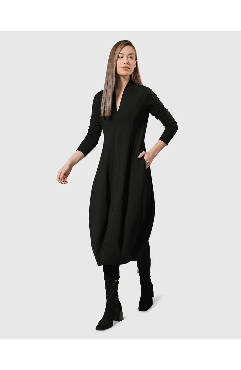 Alembika Essential Pockets Cocoon Dress, Alternate, color, Black