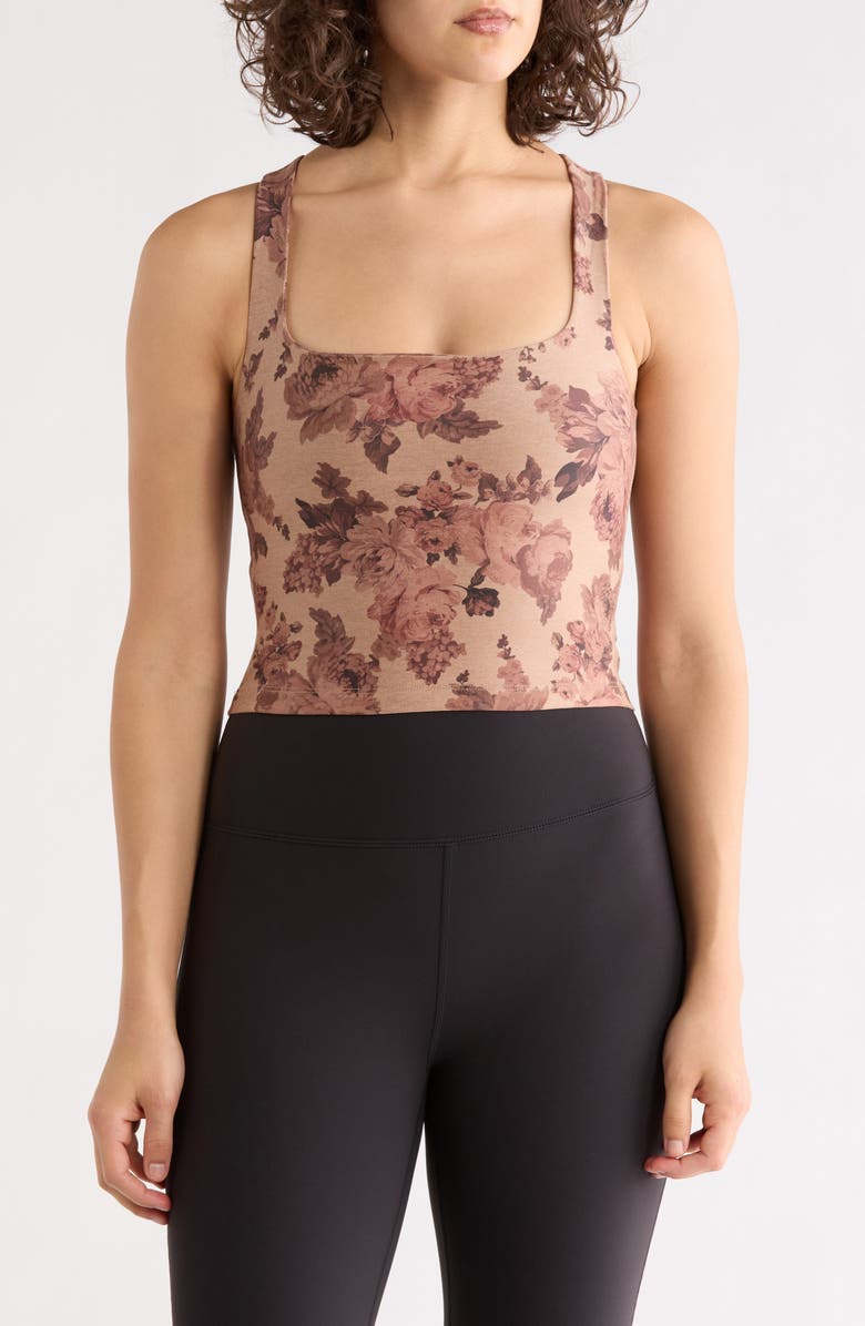 Beyond Yoga Softmark Square Neck Crop Tank, Main, color, Romantic Floral