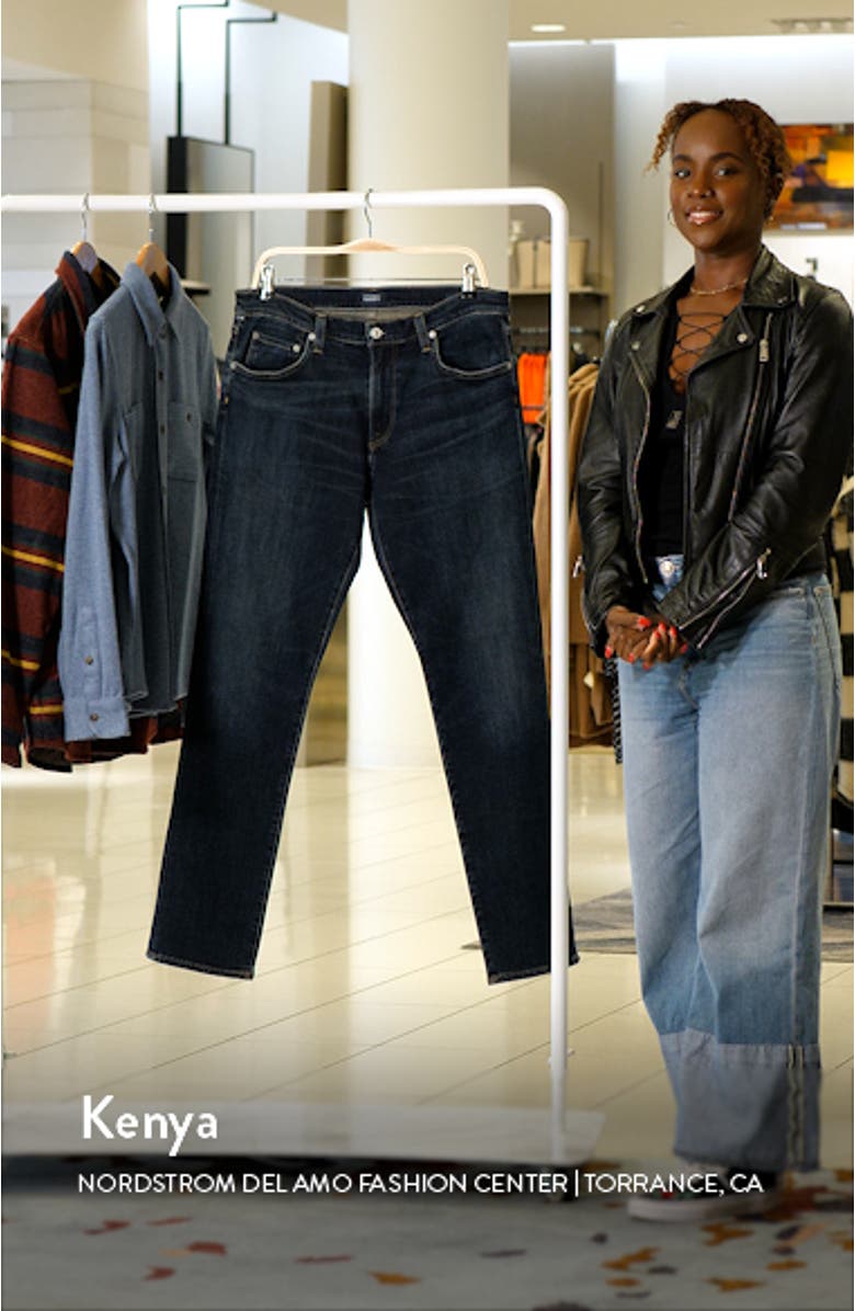 Gage Slim Straight Stretch Cotton & Cashmere Jeans, sales video thumbnail