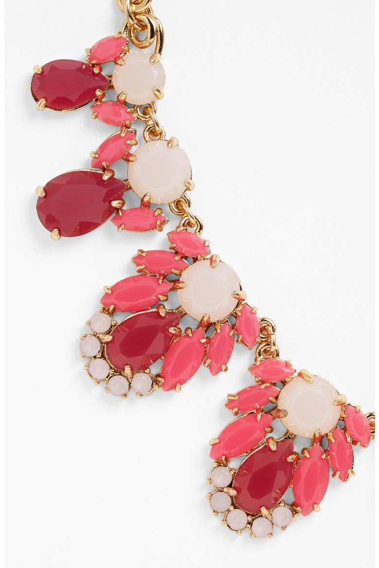 'steamer glow' frontal necklace, Alternate, color, RED MULTI