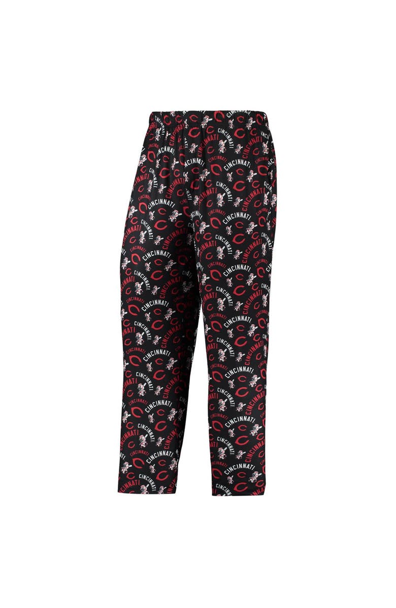 FOCO Men's FOCO Black Cincinnati Reds Cooperstown Collection Repeat Pajama Pants, Alternate, color,
