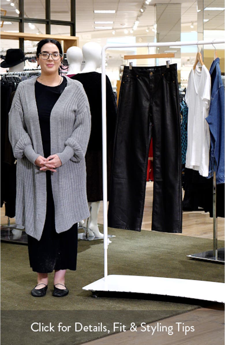 Top Model Low Rise Wide Leg Faux Leather Pants, sales video thumbnail