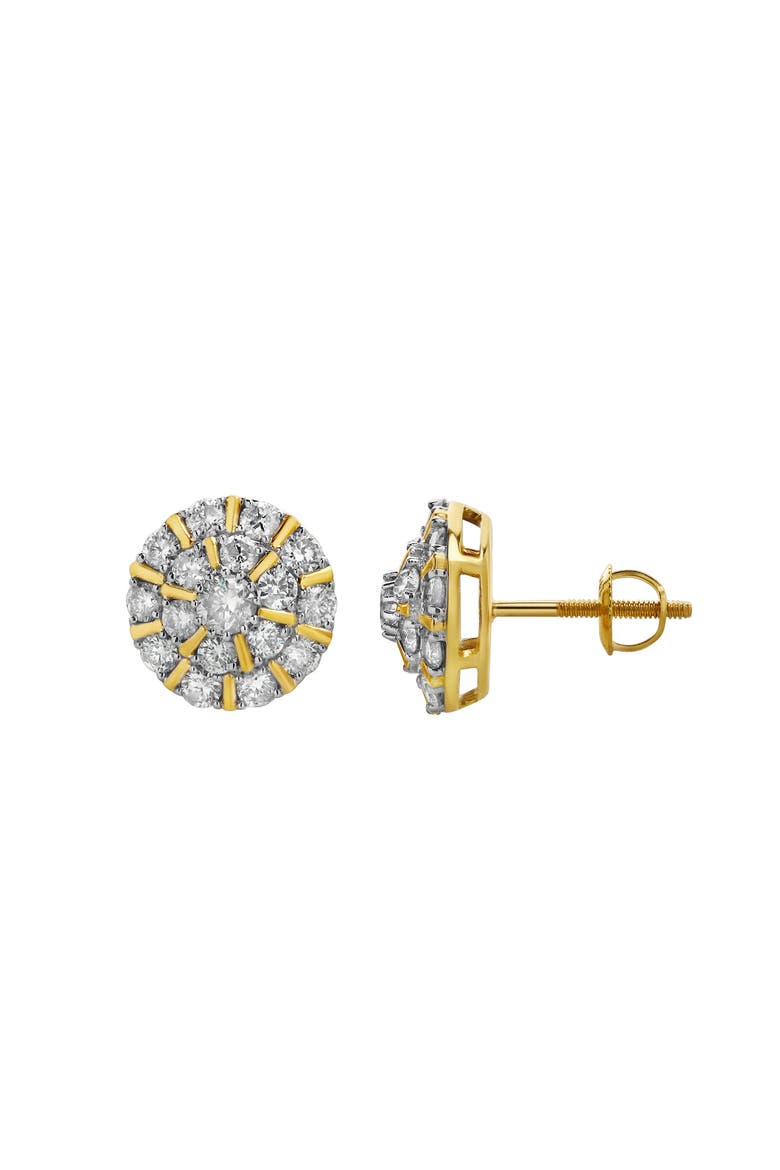 Hadrianus 10K Gold Diamond Unisex Earrings - 1.37 Cts, Alternate, color, 10K Yellow Gold