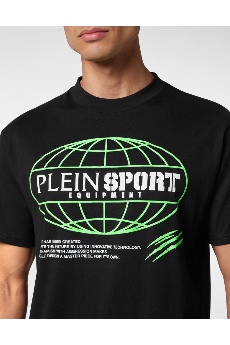T-Shirt Round Neck Ss Global Express Edition Men, Alternate, color, black+greenfluo