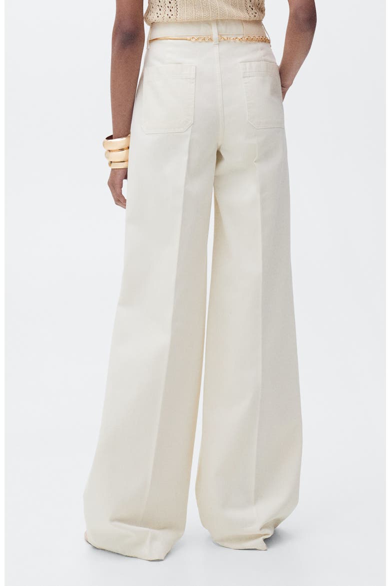 High Waist Wide Leg Jeans, Alternate, color, ECRU