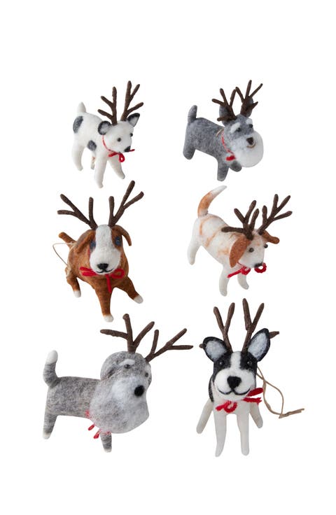 Reindeer Funfest Felt Ornament Set