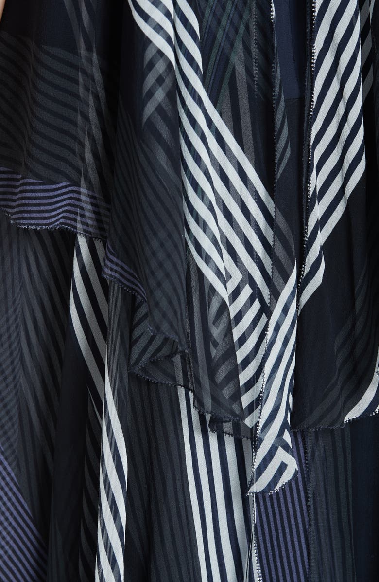 JASON WU GREY Jason Wu Collage Stripe Silk Tiered Dress, Alternate, color,