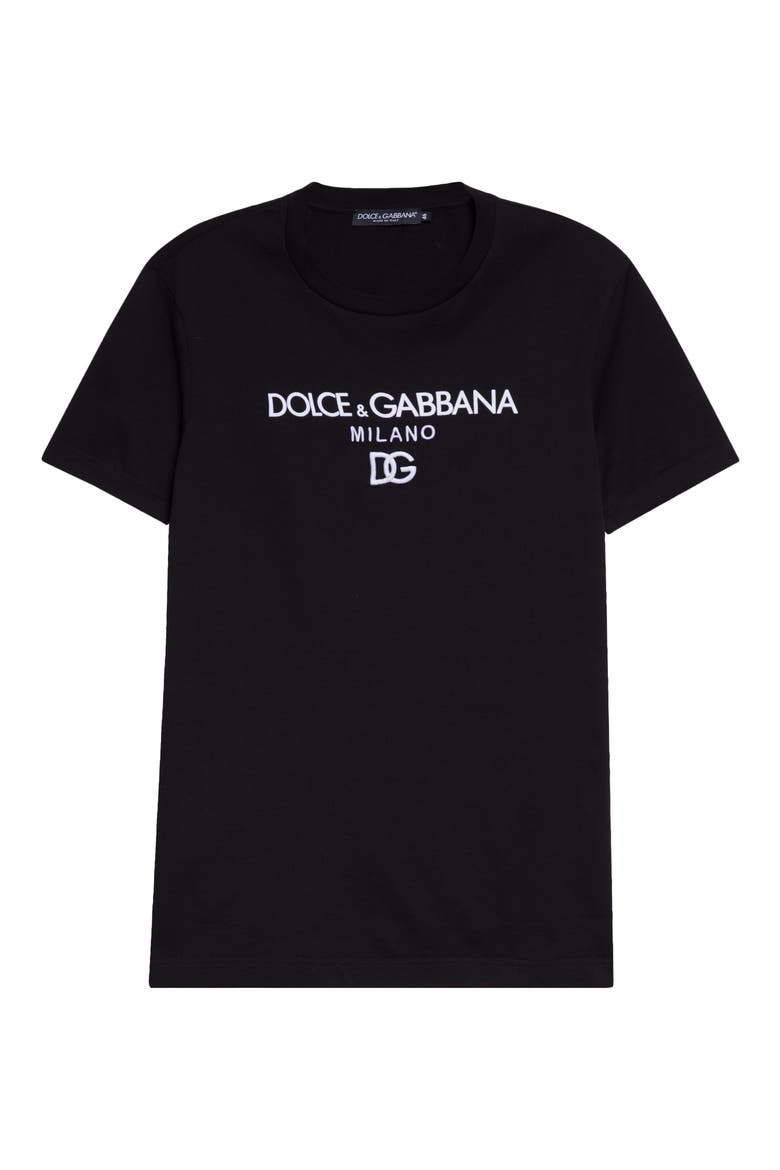 Embroidered DG Logo T-Shirt, Main, color, N0000 BLACK