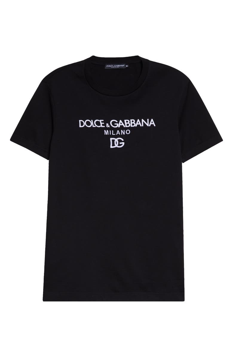 Dolce&Gabbana Beauty Embroidered DG Logo T-Shirt, Main, color, N0000 Black