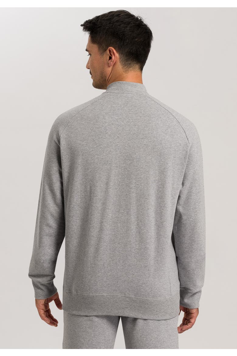 Living Cotton Zip-Up Jacket, Alternate, color, Grey Melange