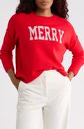 CeCe Stripe Merry Long Sleeve Sweater