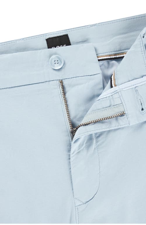 Hugo Boss Boss Slice Stretch Cotton Shorts In Light Blue