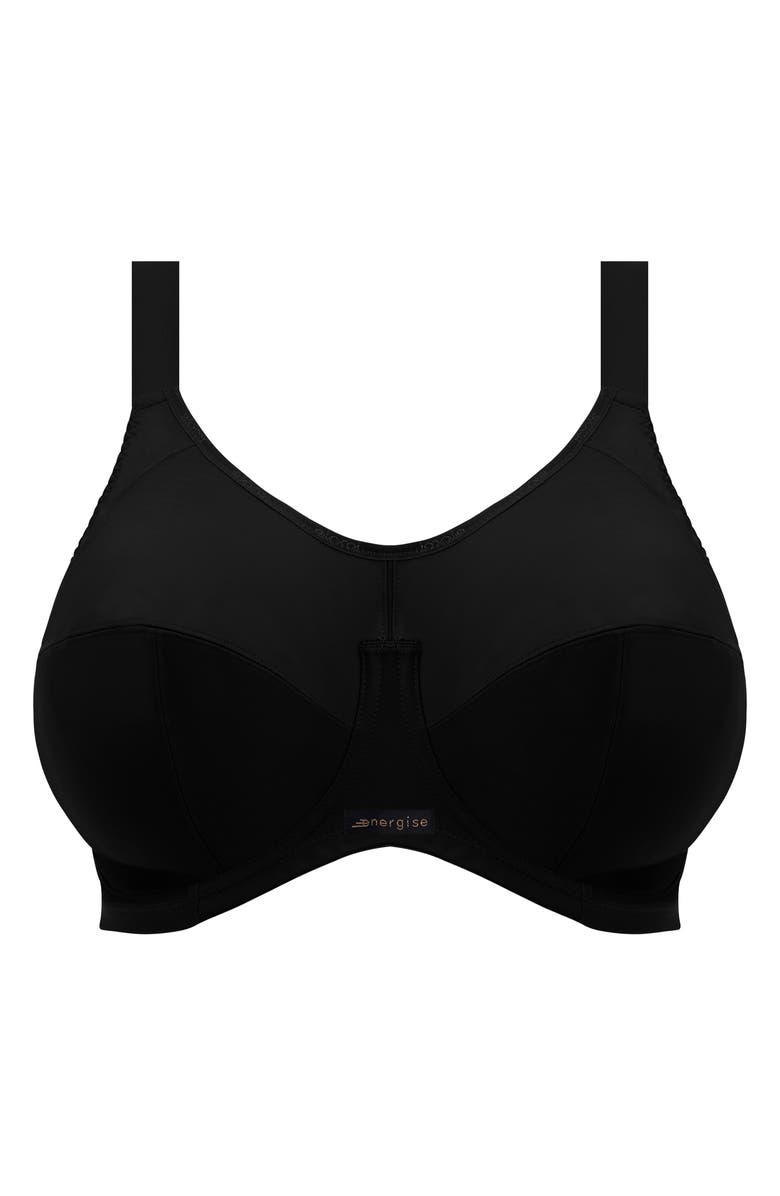 Elomi Energise Full Figure Sports Bra, Alternate, color, Black
