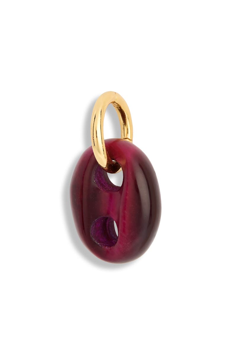 Madewell Tiger's-Eye Mariner Link Charm, Main, color, Dark Pomegranate