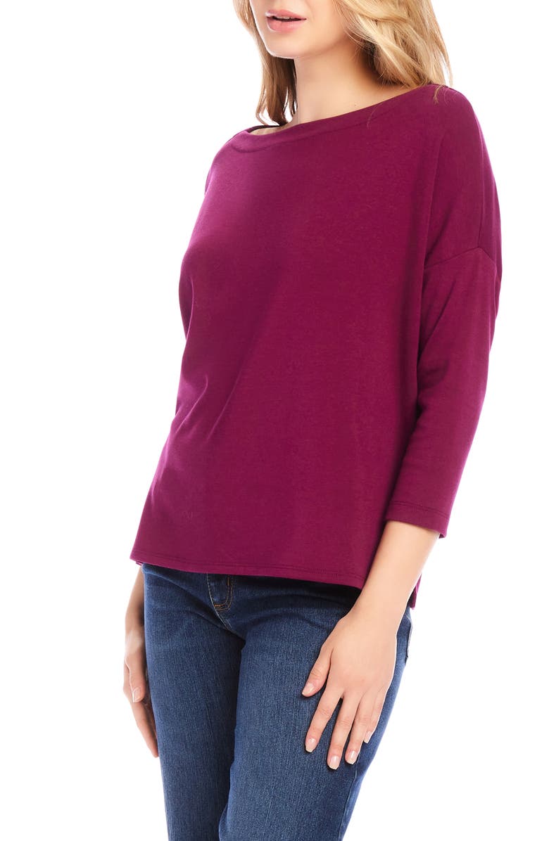 Karen Kane Hemp & Organic Cotton Blend Top, Alternate, color, 